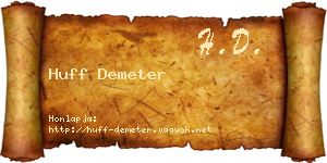 Huff Demeter névjegykártya
